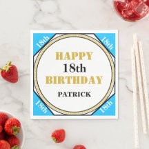 18歳の誕生日 青と金