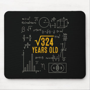 18歳の誕生日 324の平方根 数学好き 18歳 マウスパッド