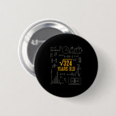 18歳の誕生日 324の平方根 数学好き 18歳 缶バッジ (正面&裏面)