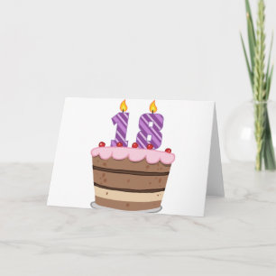 18歳オンお誕生日ケーキ カード