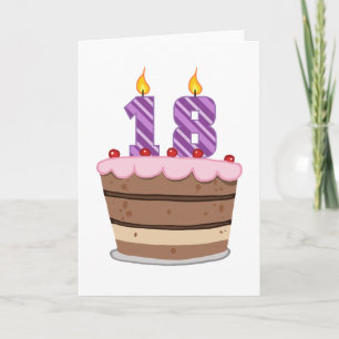 18歳オンお誕生日ケーキ カード