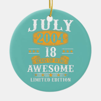 18歳ギフトヴィンテージ2004年7月18誕生日 セラミックオーナメント