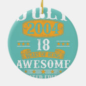 18歳ギフトヴィンテージ2004年7月18誕生日 セラミックオーナメント (裏面)