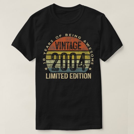 18歳ギフトヴィンテージ2004限定版18t tシャツ (デザイン正面)