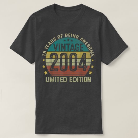 18歳ギフトヴィンテージ2004限定版18t tシャツ (デザイン正面)