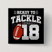 18歳タックルサッカーパーティー18誕生日 缶バッジ (正面)