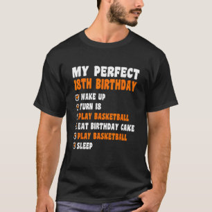 18歳パーフェクト18誕生日バスケットボール18日 Tシャツ