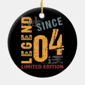18歳ヴィンテージ2004年18誕生日 セラミックオーナメント (裏面)