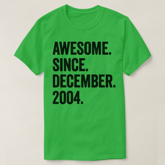 18歳2004年12月18誕生日2 Tシャツ (デザイン正面)