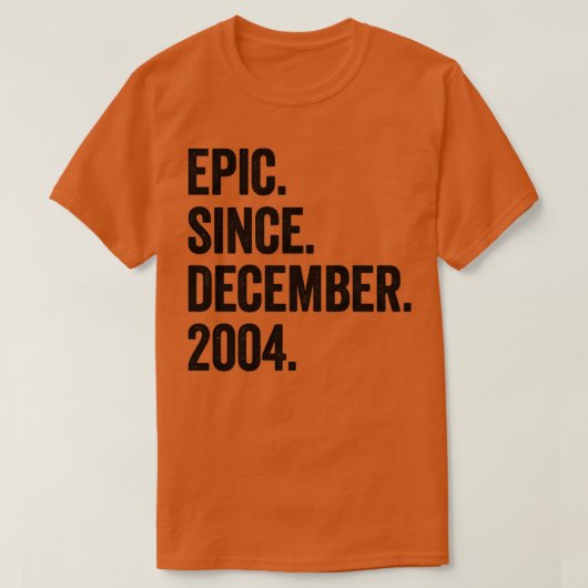 18歳2004年12月18誕生日 Tシャツ (デザイン正面)