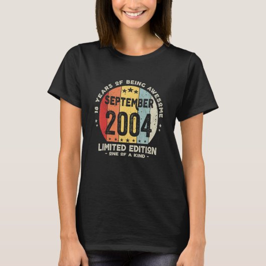 18歳2004年9月18誕生日2 Tシャツ (正面)