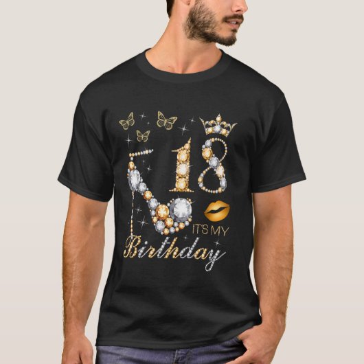 18歳 誕生日パーティー 18歳の誕生日おめでとう 18歳の誕生日 Tシャツ (正面)