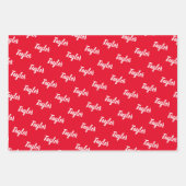 18番目のハッピーバースデーの名前の追加 ラッピングペーパーシート (正面2)