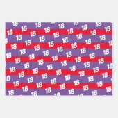 18番目のハッピーバースデーの名前の追加 ラッピングペーパーシート (正面)