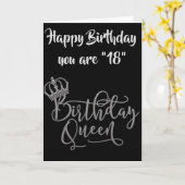 18番目の祝誕生日QUEENカードへの時間 カード (黄色い花)