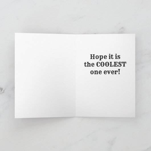 **18番目の誕生日は「クールONE ONE EVER」カード カード (内部)