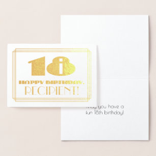 18番目の誕生日、名前+アールデコインスパイア「18」の外観 箔カード