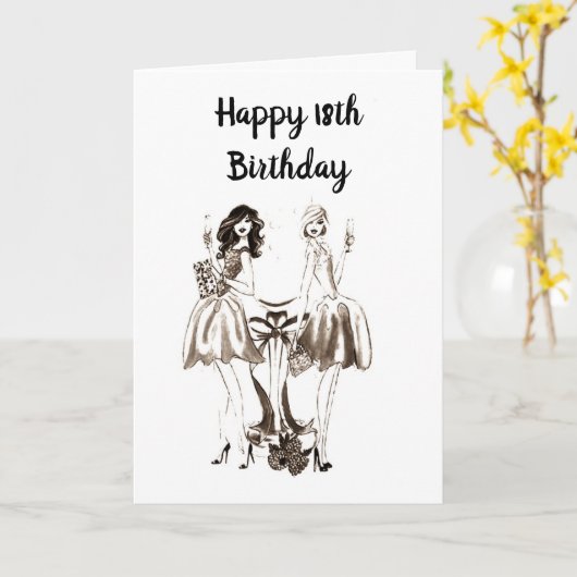 **18番目の誕生日***彼女を望む カード (黄色い花)