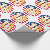 18米国の金ゴールド ラッピングペーパー (角)