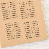 (18組)黒の透明な名シンプルステッカー シール