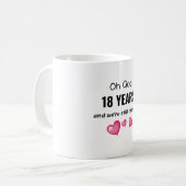 18結婚周年おもしろい記念品 コーヒーマグカップ (正面左)