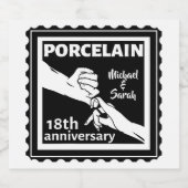 18結婚周年磁器伝統的 ビールラベル (シングルラベル)