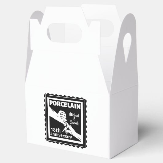 18結婚周年磁器伝統的 フェイバーボックス (オープン)