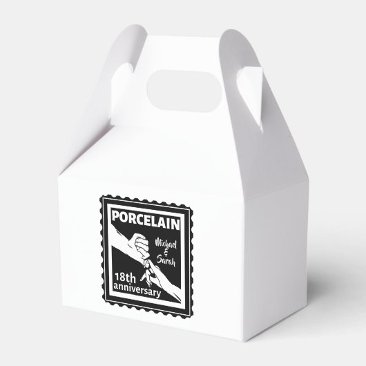 18結婚周年磁器伝統的 フェイバーボックス (正面サイド)