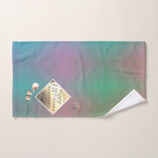 18結婚周年記念タオル バスタオルセット (ハンドタオル)