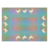 18結婚周年記念磁器猫の目とブルー テーブルクロス (正面(横))