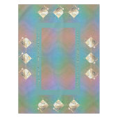 18結婚周年記念磁器猫の目とブルー テーブルクロス (正面)