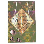 18結婚周年記念磁器猫の目を見た感想 ミディアムペーパーバッグ (正面)