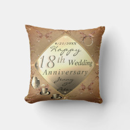 18結婚周年記念磁器猫の目 クッション