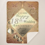 18結婚周年記念磁器猫の目 シェルパブランケット<br><div class="desc">このシェルパの毛布は、18周年を記念し結婚て、磁器や猫の目の宝石の贈り物に伝統的うなずいて彼女の節目を示すためにデザインした。</div>
