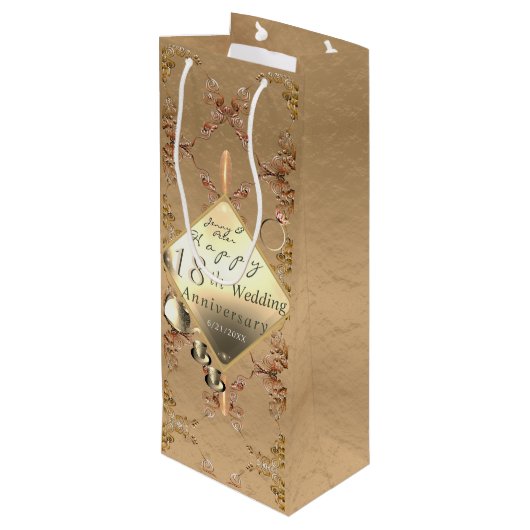 18結婚周年記念磁器猫の目 ワインギフトバッグ (裏面アングル)