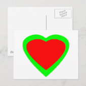 18色ハート選択Uデザイン ポストカード (正面/裏面)