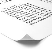 18表赤面ピンク開花結婚の座席表 ポスター (角)