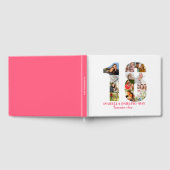 18誕生日いつ…ピンク色のコラージュ ゲストブック (全面)