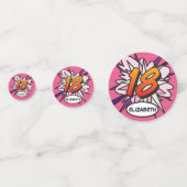 18誕生日おもしろいレトロ漫画簿 コンフェッティ (正面)