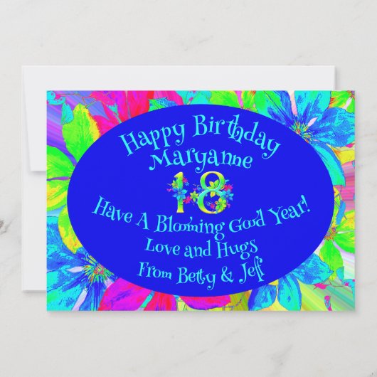 18誕生日に咲く虹の花 (裏面)