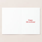 18誕生日はっきりした「18歳！」 ゴールドフォイルカード 箔カード (内部)