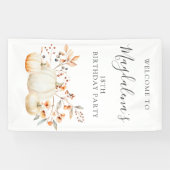 18誕生日カボチャ紅葉縦型屋外 横断幕 (横)