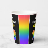 18誕生日カラフル:レインボー# 18,名前をカスタムする 紙コップ (右)