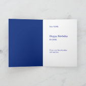 18誕生日カードグランドオジャーターブルー |カードの年齢 カード (内部)