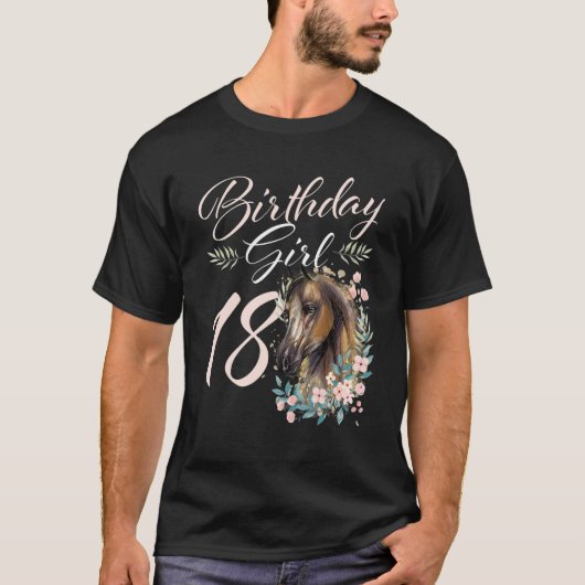 18誕生日ガールホース18歳Bday Tシャツ (正面)