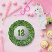 18誕生日ゴルフボールオングラス紙プレート ペーパープレート (パーティー)