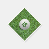 18誕生日ゴルフボールオングラス スタンダードカクテルナプキン (角)