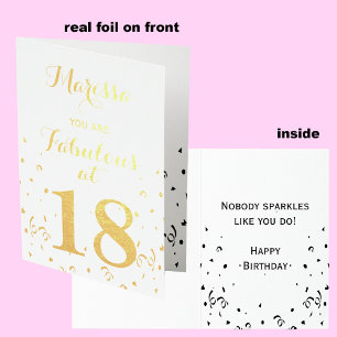 18誕生日ゴールドフォイル18で素晴らしい 箔カード