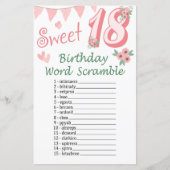 18誕生日スクランブルゲーム (正面)