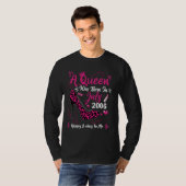 18誕生日ハイヒールAクイーンが7生まれ月2日に誕生 Tシャツ (正面フル)